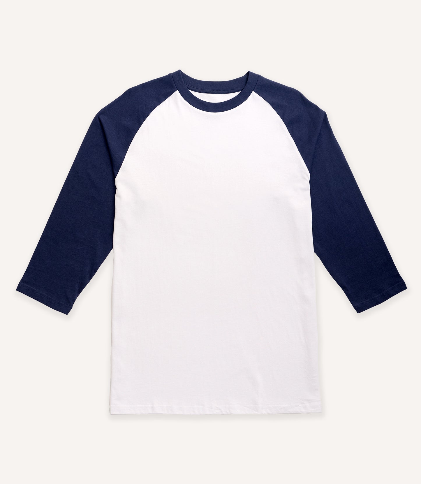 Classic Raglan Baseball Tee - Grey/Blue