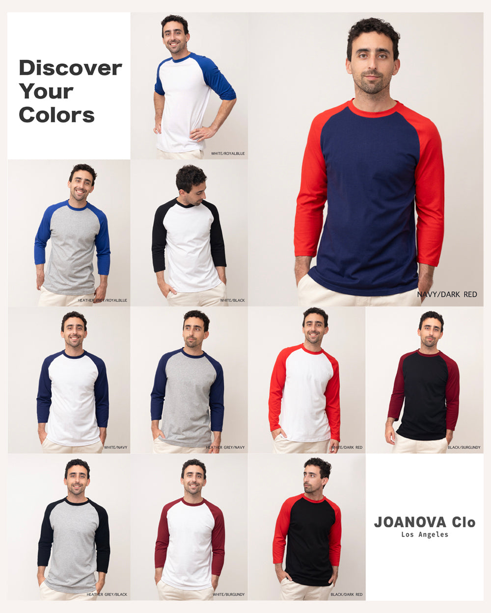 Classic Raglan Baseball Tee - All Color