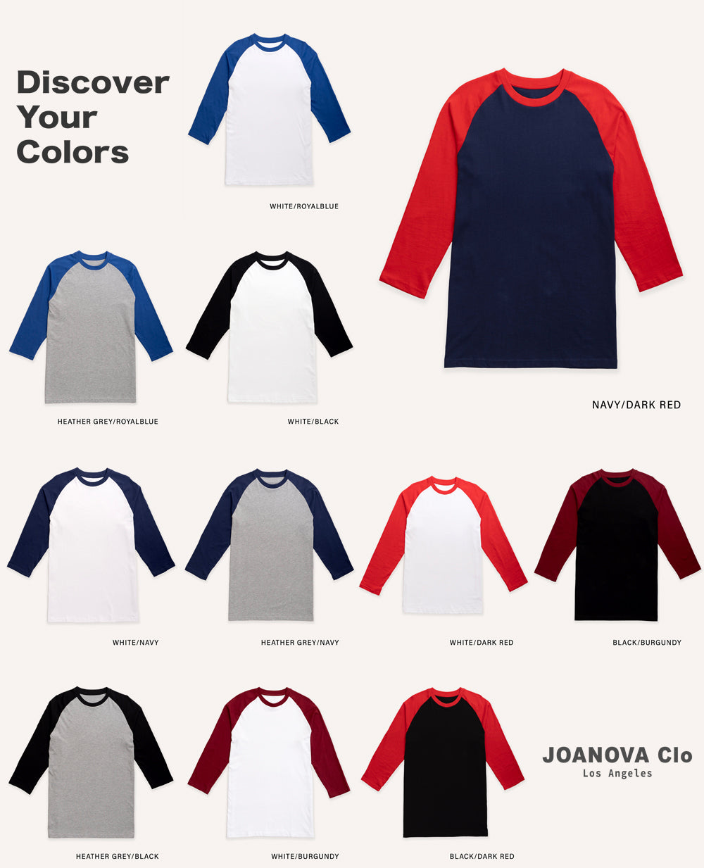 Classic 3/4 Raglan Baseball Tee - Bundle Builder