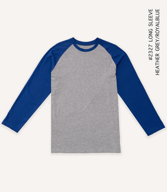 Long Sleeve Raglan Baseball Tee - Gray (Copy)