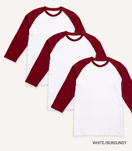 Classic 3/4 Raglan Baseball Tee - Value Deal