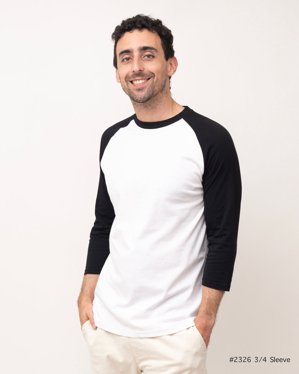 Classic Raglan Baseball Tee - Black