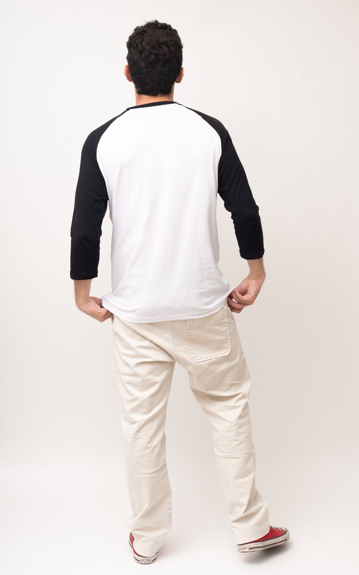 Classic Raglan Baseball Tee - Black