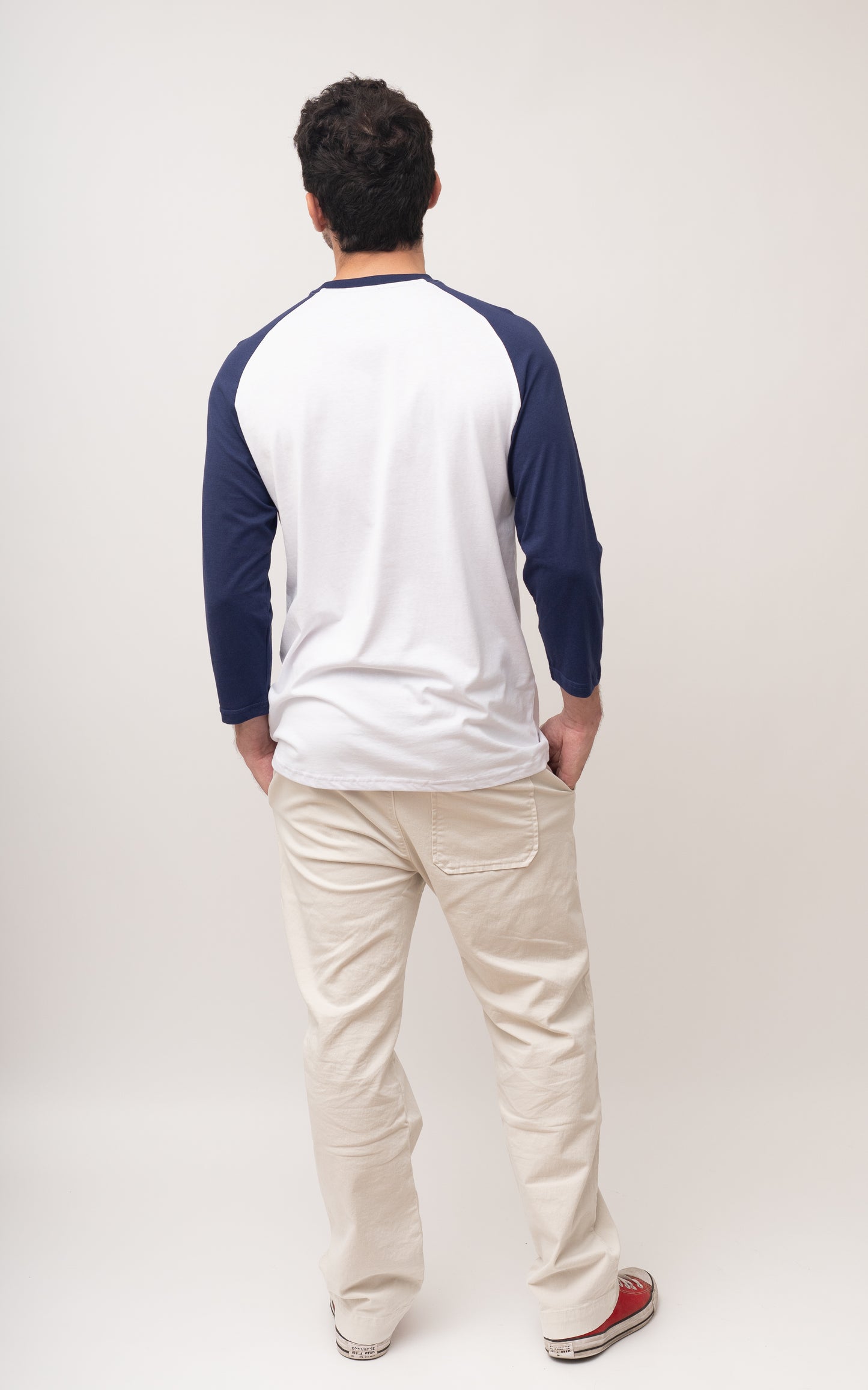 Classic Raglan Baseball Tee - Navy