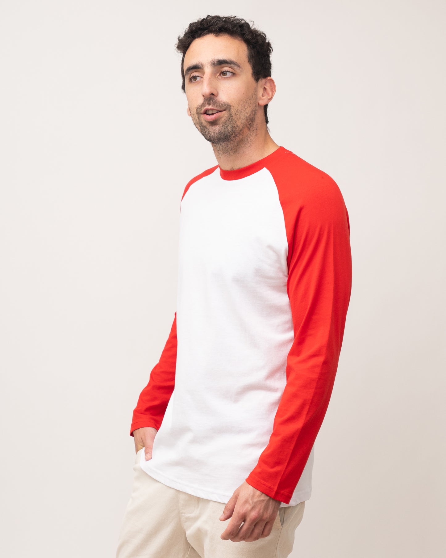 Long Sleeve Raglan Baseball Tee - All Color