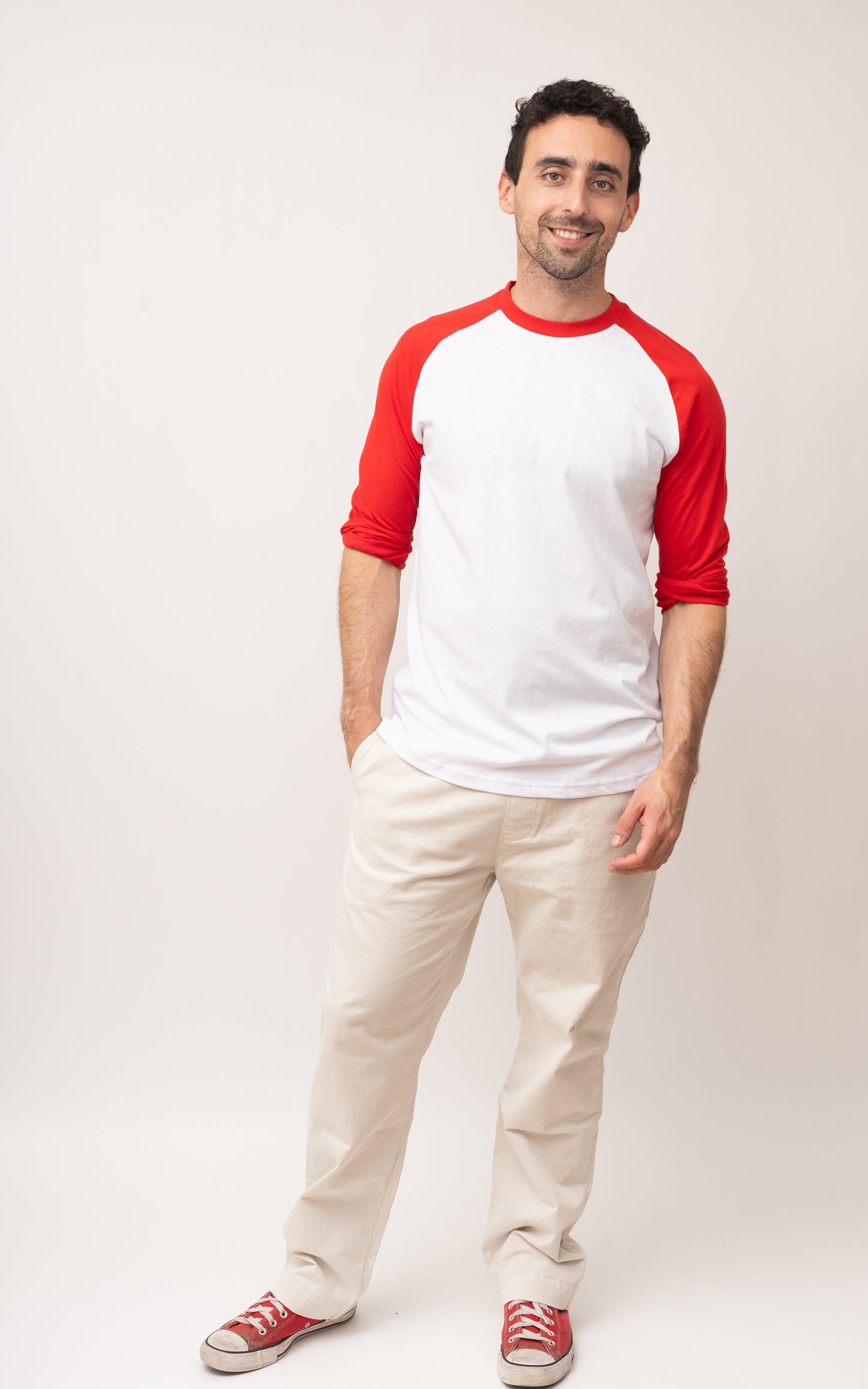 Long Sleeve Raglan Baseball Tee - All Color