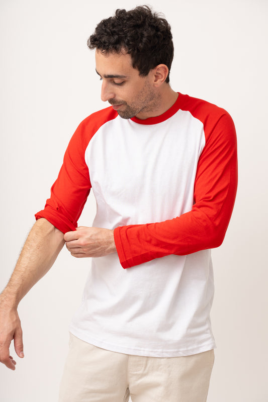 Long Sleeve Raglan Baseball Tee - All Color