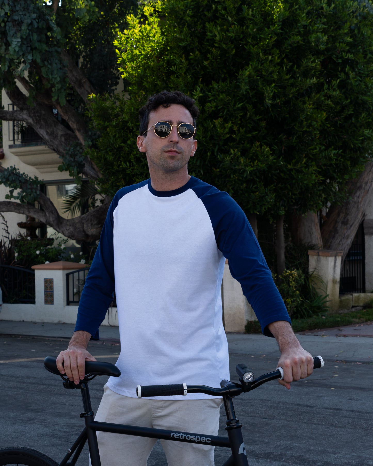 Classic Raglan Baseball Tee - Navy