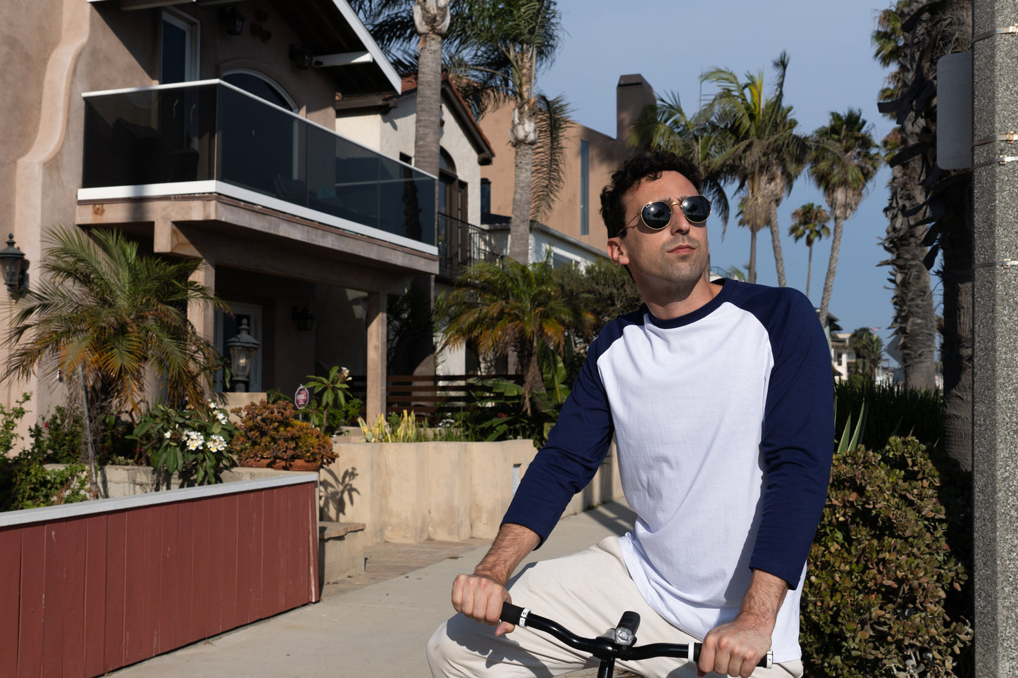 Classic Raglan Baseball Tee - Navy