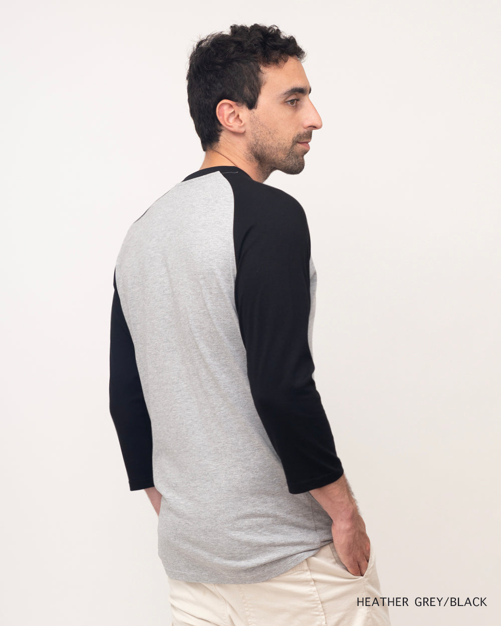 Classic Raglan Baseball Tee - Grey/Black