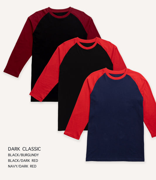 Classic Raglan Baseball Tee - Value Deal