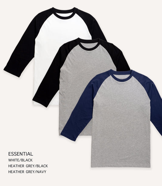 Classic Raglan Baseball Tee - Value Deal