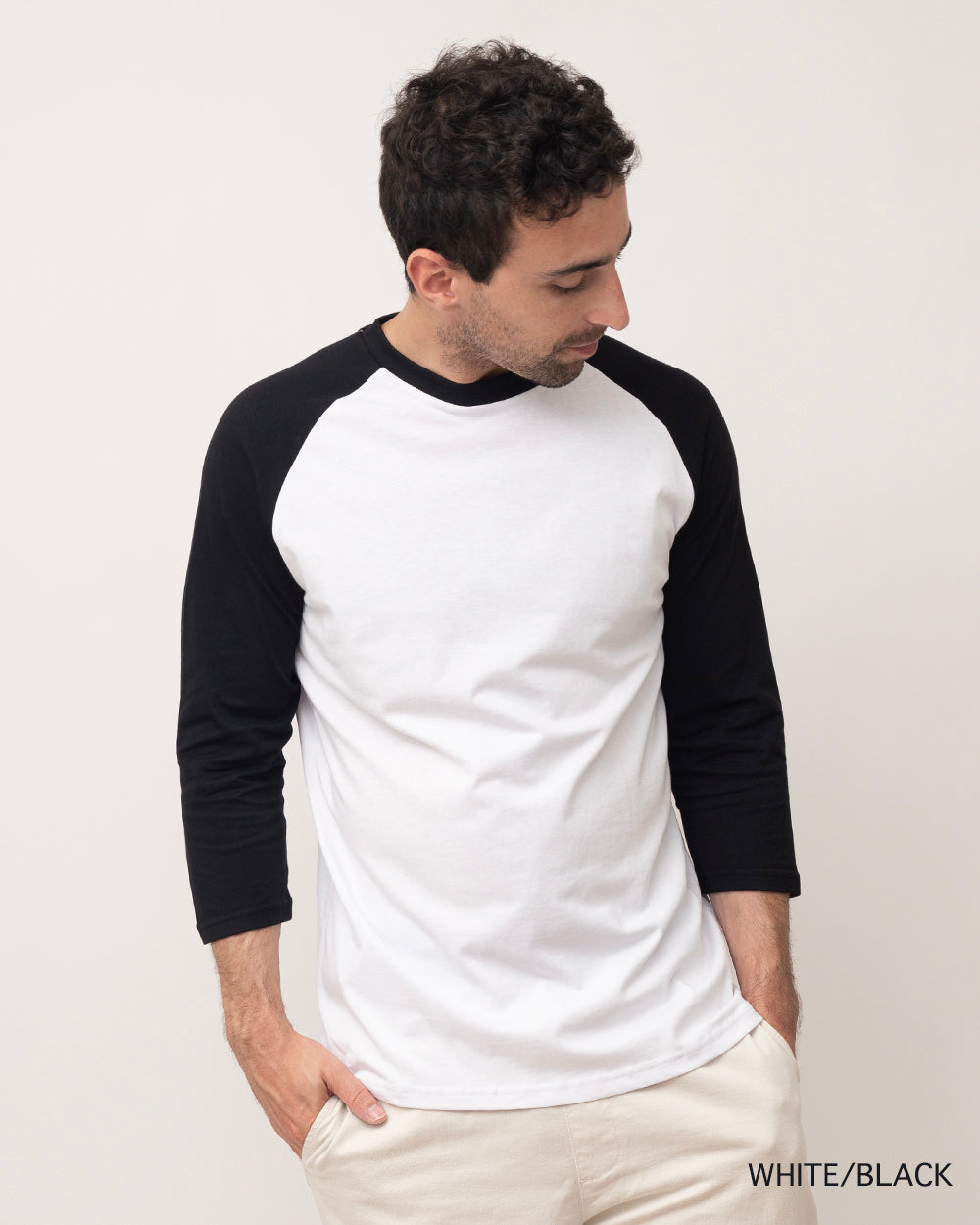 Classic Raglan Baseball Tee - Black