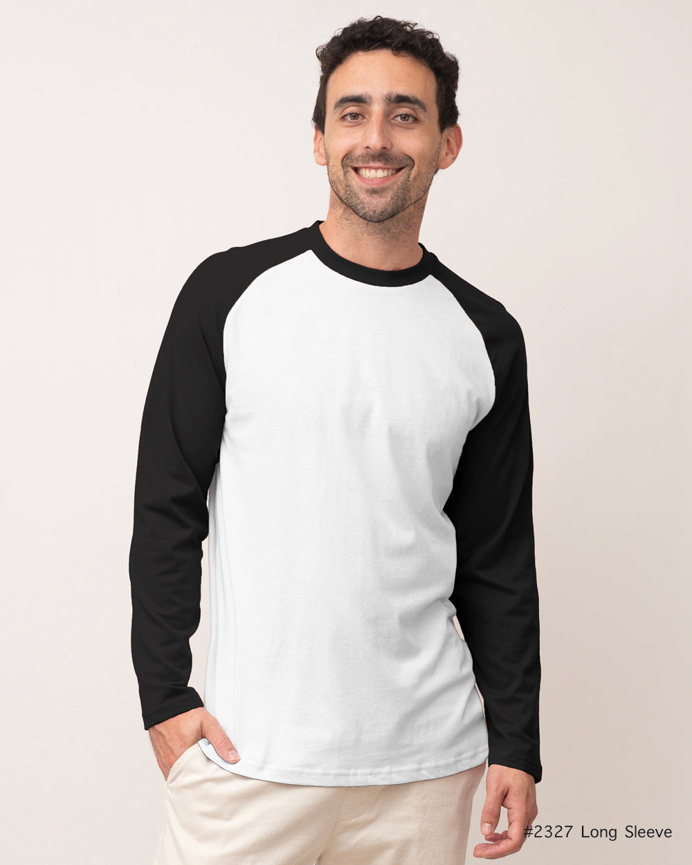 Long Sleeve Raglan Baseball Tee - All Color